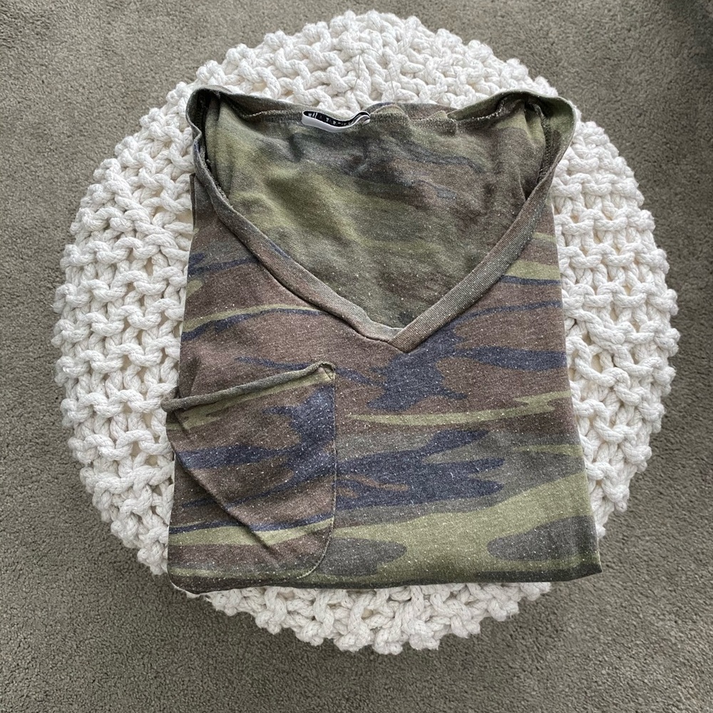 Camo long sleeve top